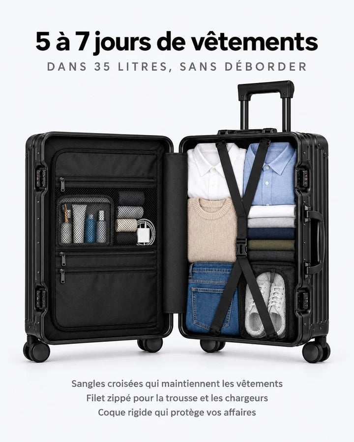 Valise cabine Sydney, ouverture frontale